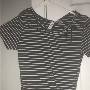 Black and white stripped shirt